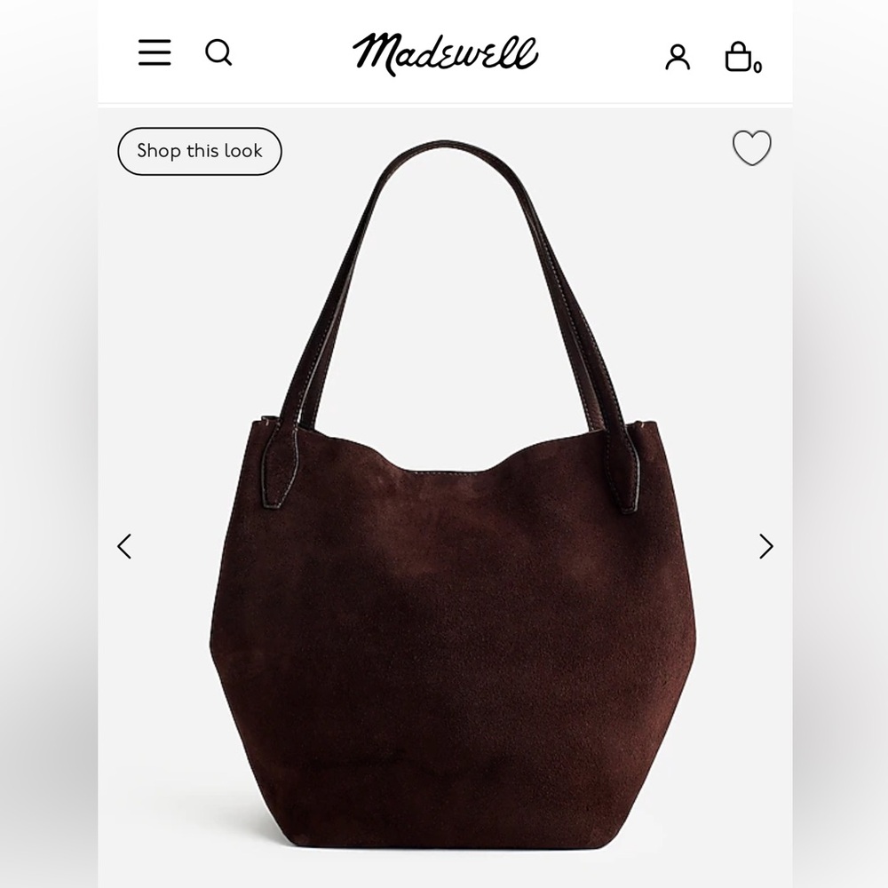 Madewell The Shopper Tote in Soft Grain - Dark Carob